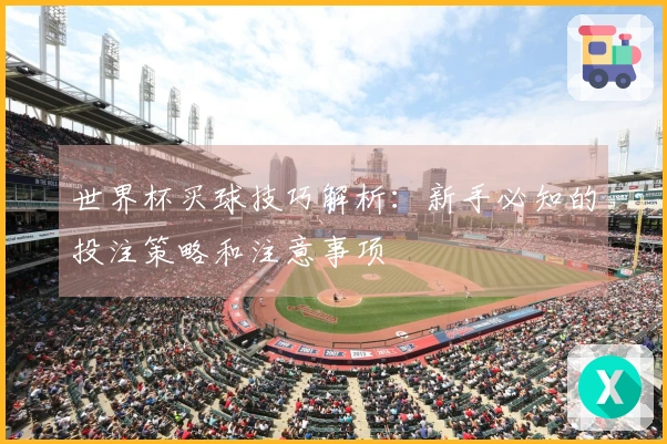 世界杯买球技巧解析：新手必知的投注策略和注意事项